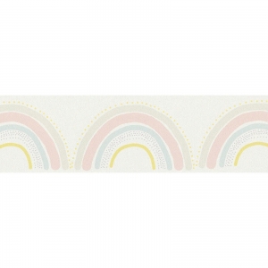 Dětská samolepicí bordura A.S. Création SK-Borten – pastelová duha